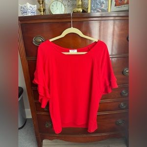 Umgee blouse, size medium. Vibrant red